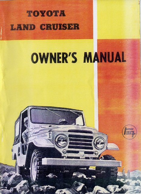 Toyota Land Cruiser 1960 Owner's Manual