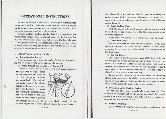 Toyota Land Cruiser 1960 Owner's Manual