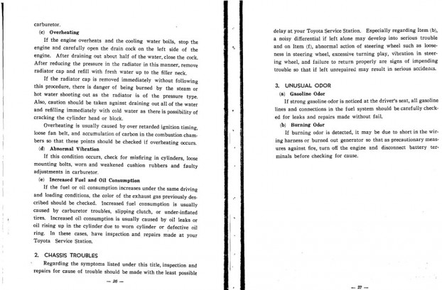 Toyota Land Cruiser 1960 Owner's Manual