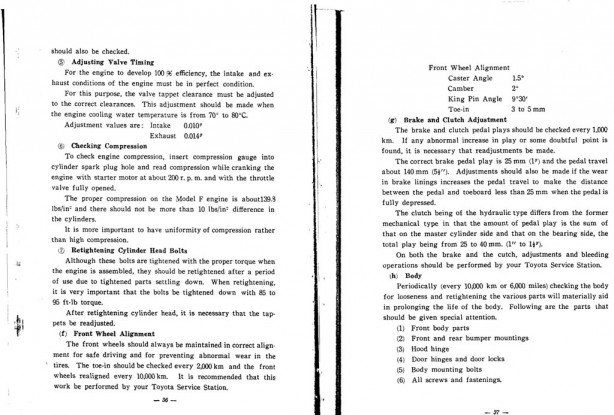 Toyota Land Cruiser 1960 Owner's Manual