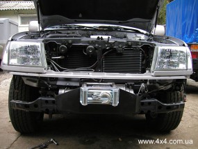 Установка лебедки WARN в оригинальный бампер Toyota Land Cruiser 100